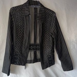 Express Alternative Pinstripe Women's Jacket Medium Size
